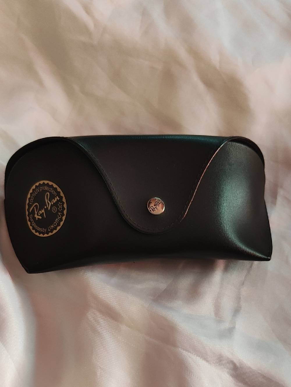 Ray-Ban Black Sunglasses Case with Gold Logo